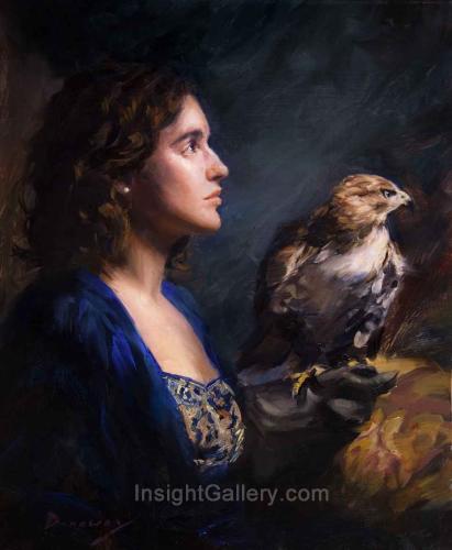 Falconer with a Pearl Earring by Michelle Dunaway
